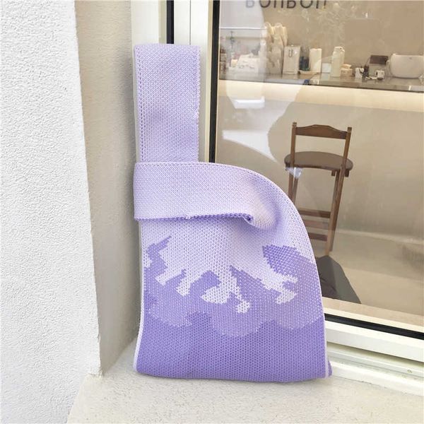 

lgbt shopping bags pride korean ins niche design knitted bag collection with versatile rainbow hand held shoulder armpit 230522