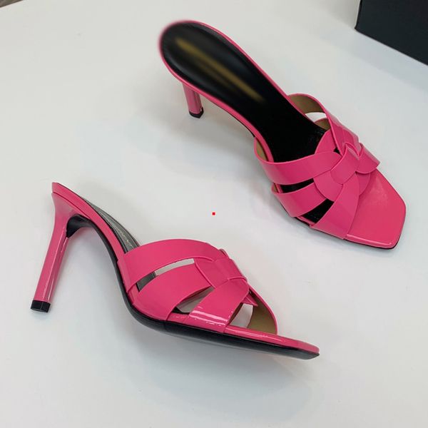 

2023 fashion women sandals genuine leather slippers summer flat stylist slides ladies beach sandal party wedding slipper with box -k0018, Black