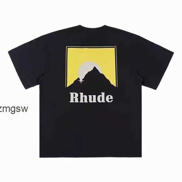 

summer mens t-shirts womens rhude designers for men letter polos embroidery tshirts clothing short sleeved tshirt large tees bq7y, White;black