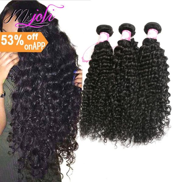 

9a deep wave 3bundles brazilian human hair weaves 100 unprocessed human hair extensions brazilian human hair weave bundles wholes7492867, Black