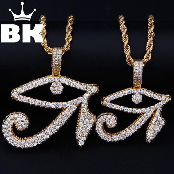 

necklaces the bling king bruce's eye necklace for men women hip hop full iced out cubic zirconia pendant rope chain gold color cz jewel, Silver