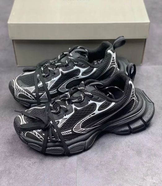 

2023 brand 3xl sneakers dad shoes couple sneakers track 9 9.0 retro casual black white yellow mesh nylon designer personalized shoelaces run