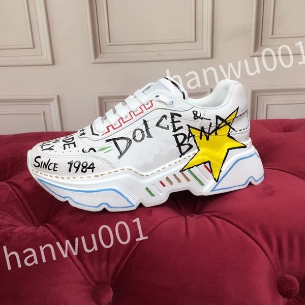 

new quality casual shoes designer men shoe leather lace up men fashion platform sneakers white black mens womens