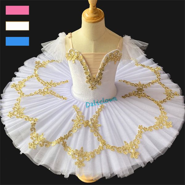 

dancewear professional ballet tutu women girls ballet dress for kids pancake tutu ballerina birthday party swan dress ballet costume 230520, Blue