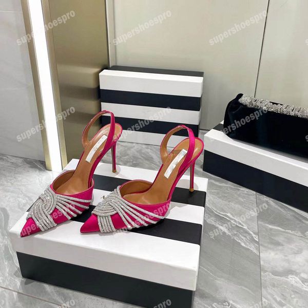 

Top-quality Designers Heels Womens Sandals Heels Crysta Buckle Sandal Party Wedding Dress Shoes Heel Sexy Back Strap Leather Sole, # 1