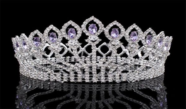 

luxurious sparkling crystal baroque queen king wedding tiara crown pageant prom diadem headpiece bridal hair jewelry accessories c3192783, White;golden