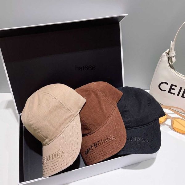 

spring and autumn duck tongue hat balencigas embroidery letter solid color versatile hat for men and women, Blue;gray