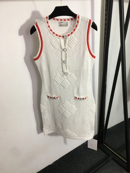 

luxury brand dress letter jacquard mini skirt fashion women slim dress knitted short sleeved t shirt designer american womens clothing, White;black
