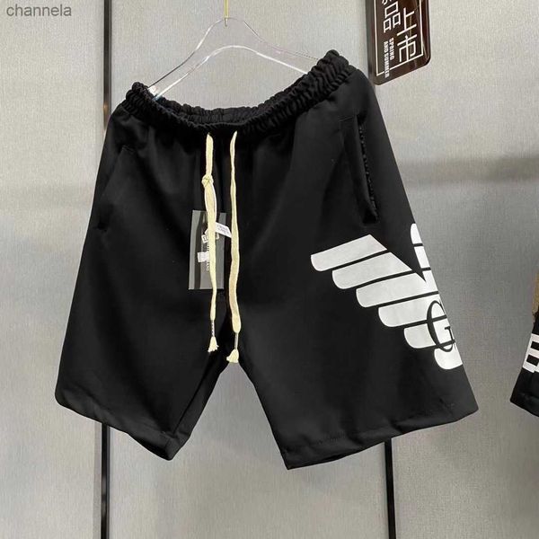 

men's shorts 2022 spring/summer new casual loose shorts printed letters versatile casual sports pants for men and women, White;black
