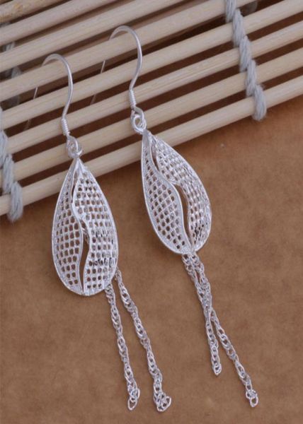 

fashion jewelry manufacturer 40 pcs a lot drop tassel earrings 925 sterling silver jewelry factory fashion shine earrings 9754900