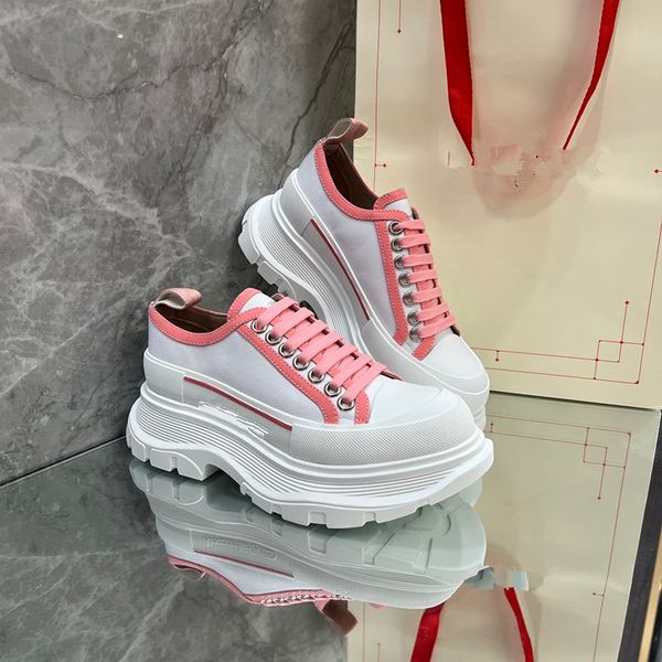 

2023 new luxury men womens fashion shoes lace-up flat platform designer sneaker black genuine leather air cushion sneakers 0516