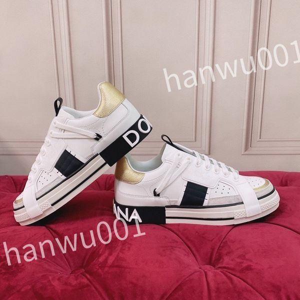

2023 luxury quality casual shoes designer men shoes leather lace up men fashion platform sneakers white black mens womens