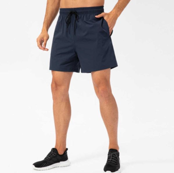 

lu-07 new men's yoga outfit fitness sports pants running drawstring sweat-absorbing breathable stretch ultra-thin leisure training five, White;black