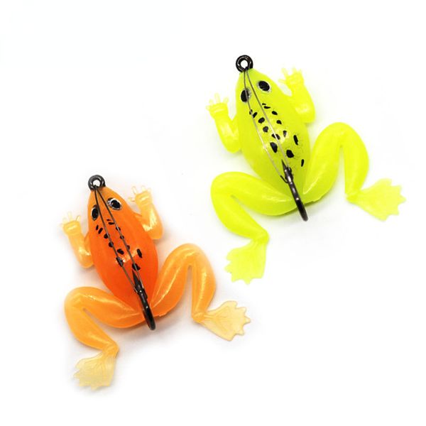 

10pcs/set 5cm/5g fishing soft bait anti wrapped line single hook bionic frog bionic bait soft lure