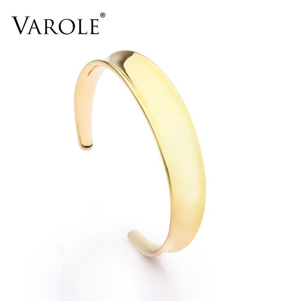 

bangle varole smooth surface bracelets bangles manchette armband gold color cuff bracelet for women bracelets bangles pulseiras, Black