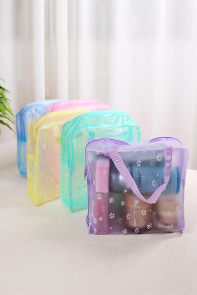 

women travel transparent cosmetic bag portable pvc zipper toiletry make up bags handbag organizer fre 9647298