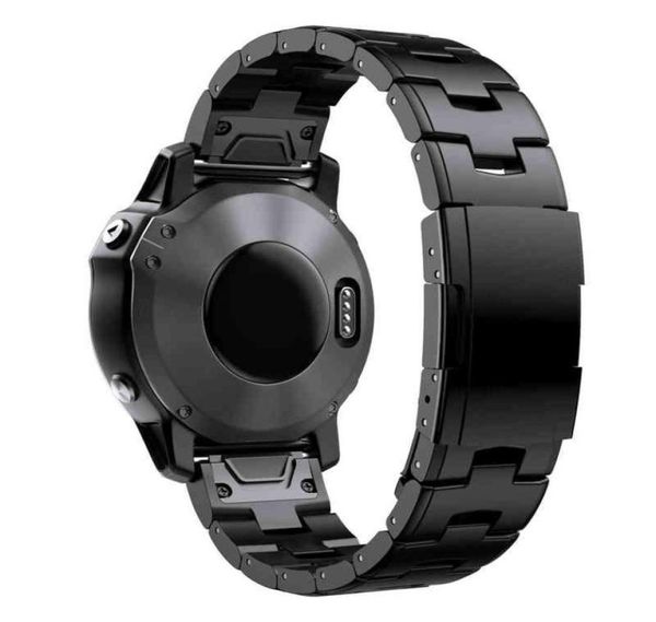 

an titanium alloy bracelet compatible for garmin fenix 5x plusx5x6x33hr strap 26mm for descent mk2s mk1mk2 h2204198604514, Black;brown