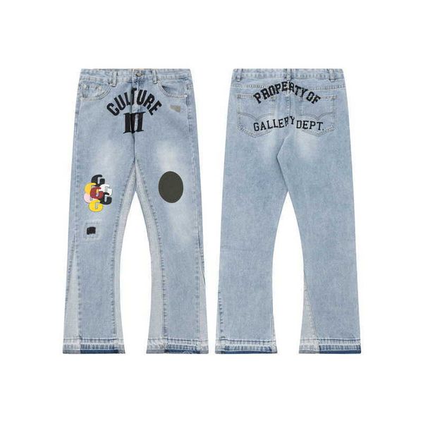 

holes 2023 ripped designer mens womens luxurys distressed galleryes dept pants jeans trousers patch fashion jeans mf0b, Blue
