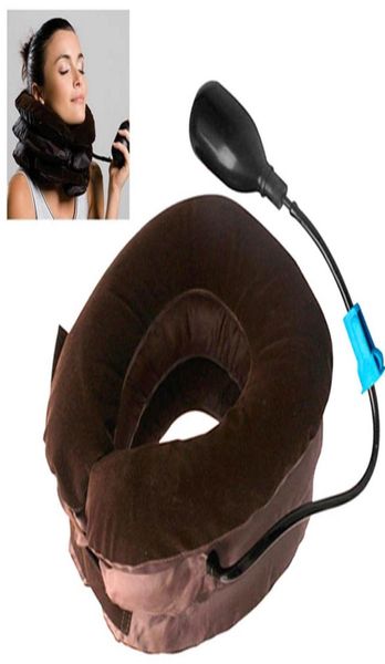

air cervical neck traction soft brace device head back shoulder neck pain health care8721049