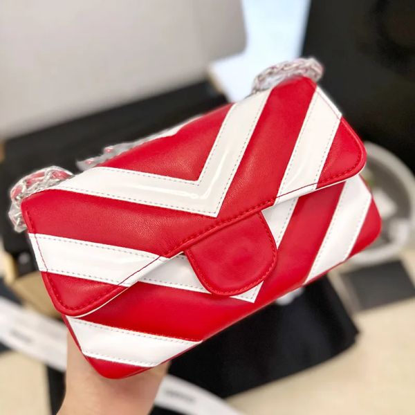 

classic french luxury designer bag panda color skin flap shoulder bag brand leather qulited matelasse handbags crossbody bag silver metal ch