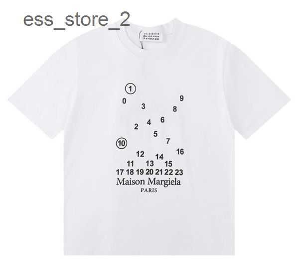 

mm6 classical white designer t shirt summer oversized men tshirt women tee margiela mens clothes 2 a9ll, White;black