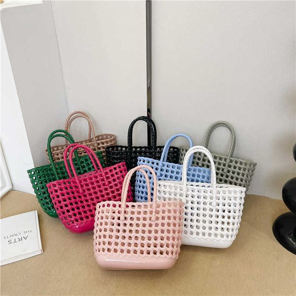 

2023 summer new women's bag hollow woven portable vegetable basket bag daily vacation tourism large capacity beach bag 230522