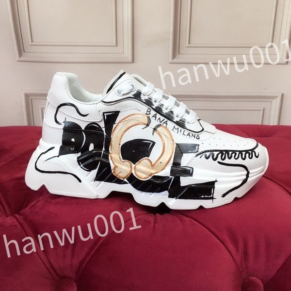 

new luxury quality casual shoes designer men shoe leather lace up men fashion platform sneakers white black mens womens