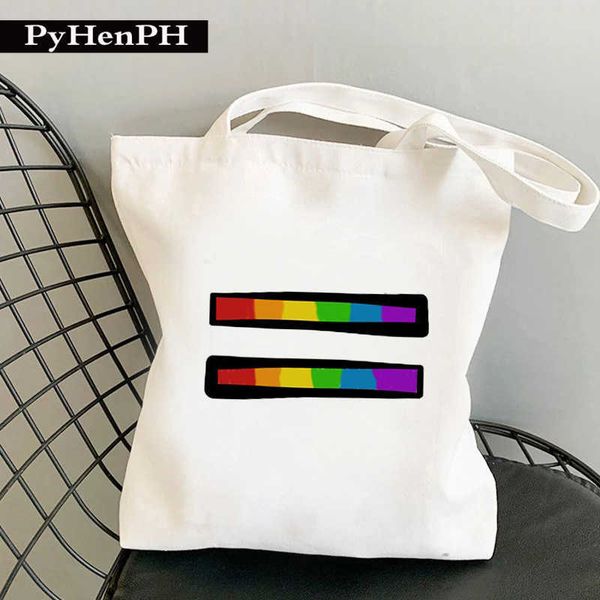 

rainbow print large capacity students cramming school bag canvas bag 06522