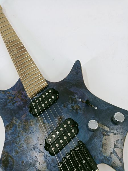 

carbonized ash headless electric guitar. beautifully made, ing