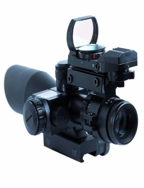 

2510x40 tactical rifle scope with red laser hd101 holographic dot sight1562134