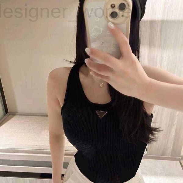 

women's tanks & camis designer knit vest for women sweaters t shirts striped letter sleeveless knits classic style ladies, White