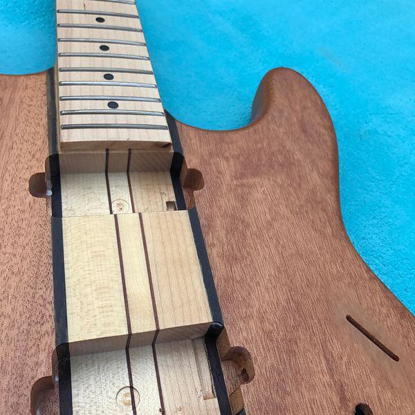 

all-body connection original wood color electric guitar unfinished with paint ing