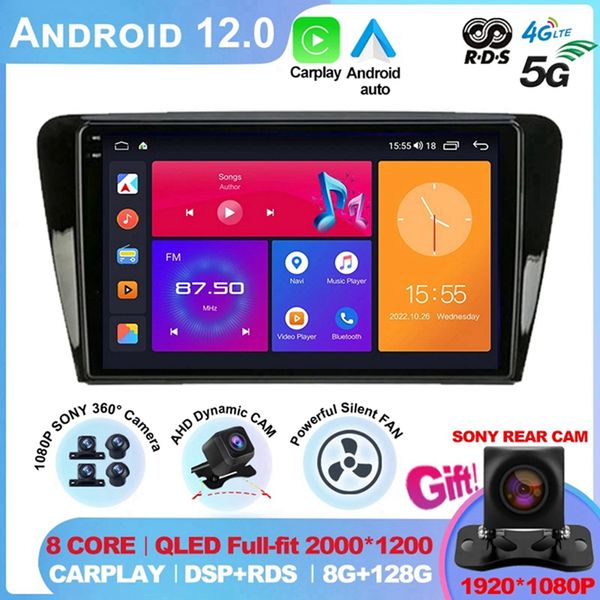 

android 12 10.1inch 4g carplay 2din car radio multimedia player navigation gps for volkswagen skoda octavia 3 a7 2013-2018 netflix-5