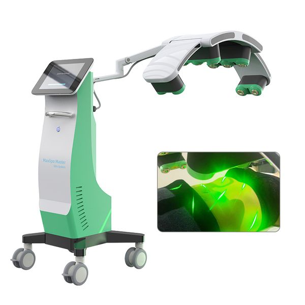 

10d non-invasive double wave 532nm 635nm green red diode laser slimming machine low level emerald cold laser therapy fat removal body shapin