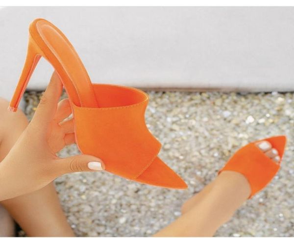 

ointy stiletto high heel summer sandals woman shoes candy orange blue green nude black5329755, Black
