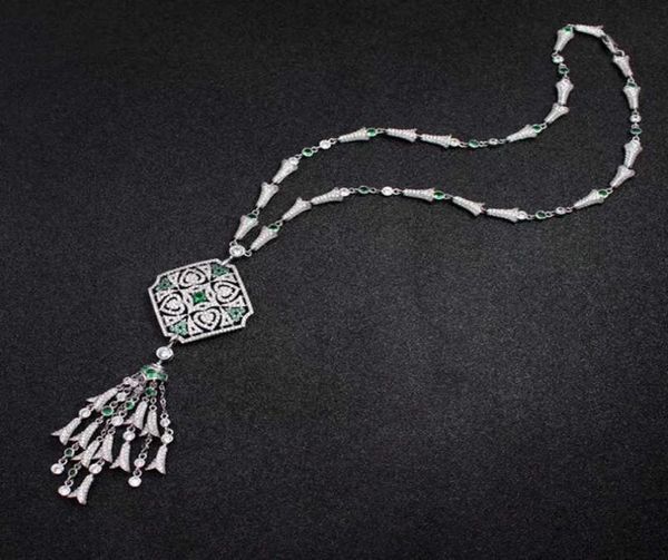 

brand fashion party feast jewelry for women banquet tassel pendant crystal necklace hyperbole necklace fine costume jewelry3606446, Silver