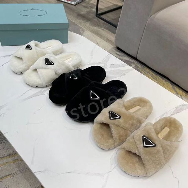

designer sandals women foam rubber sandal padded nappa slippers ladies platform slides luxury slipper womens lug tread shearling slide size, Black