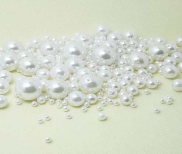 

1000pcs pearl round white pearl imitation abs beads jewelry findings 4 6 8 10 12mm for jewelry making1613194