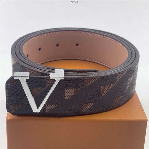 

designer belt fashion luxury plaid presbyopia striped leather men and women belts 3.8cm wide with box aaa 11pd2f, Black;brown