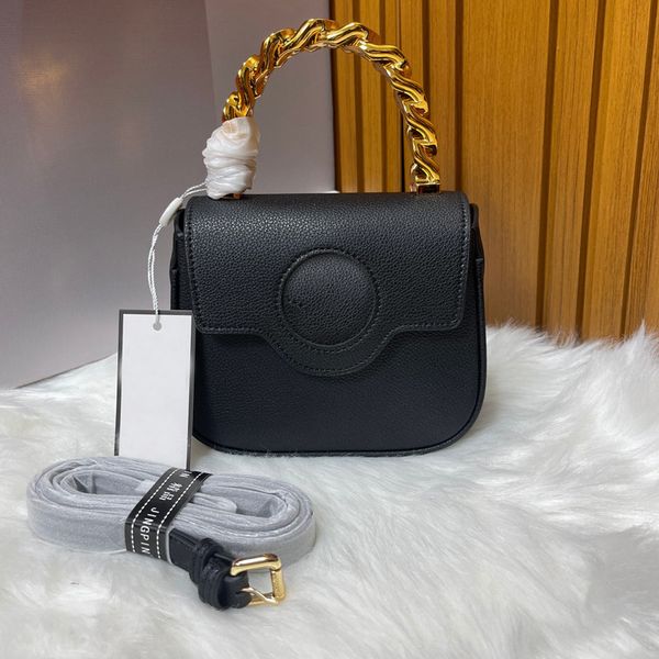 

leather handbag shoulder crossbody bag large capacity tote package leather shoulder straps metal handle magnetic buckle hardware avatar flap