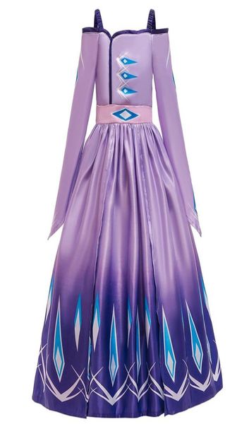 

princess dress up for girl long sleeve sash snow queen 2 fancy costume halloween pageant party clothes kids purple clothing3575397, Blue