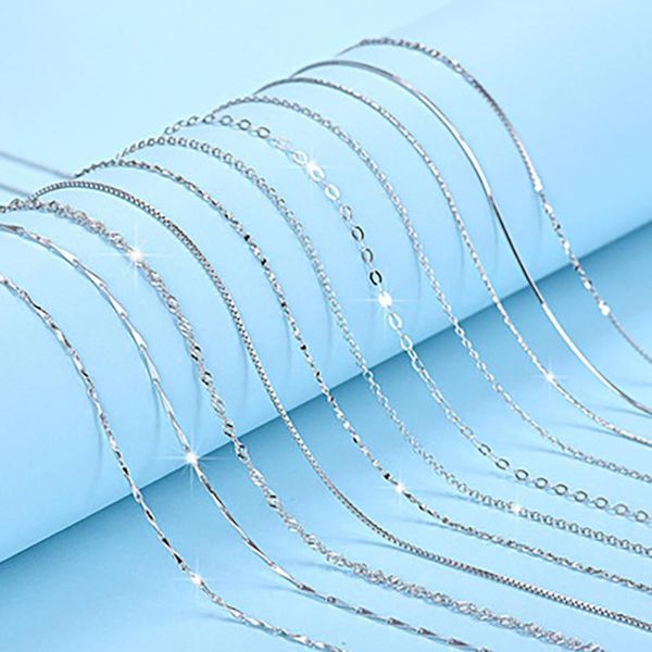 

necklaces collares de moda 2021 necklace for women prata 925 original, Silver