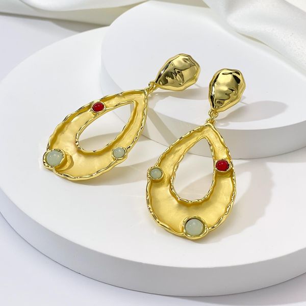 

knot viennois dubai water drop dangle earrings for women girls, Silver