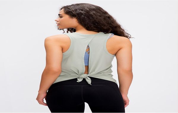 

hisimple 2020 activewear running workouts clothes open back yoga tank stretch blouse gym tank sleeveless shirts sports c3236311, White;red