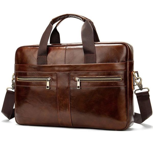 

bag mens genuine leather briefcase male man lapbag natural leather for men messenger bags mens briefcases new style2695860