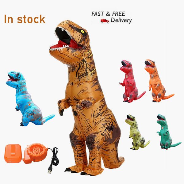 

theme costume dinosaur inflatable clothing fancy mascot anime halloween party role-playing costumes and children fun dinosaur cartoon set 23, Black;red