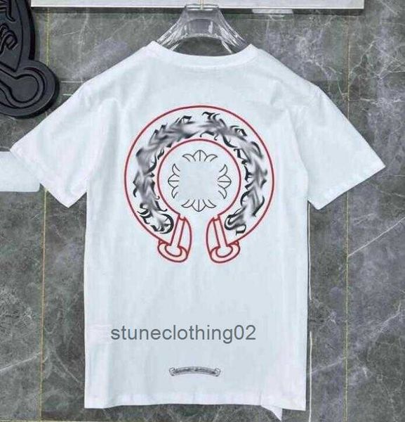 

mens and womens classic t shirt heart fashion ch brand letter sanskrit cross pattern sweater tshirts designers chromes pullover cotton tshi, White;black