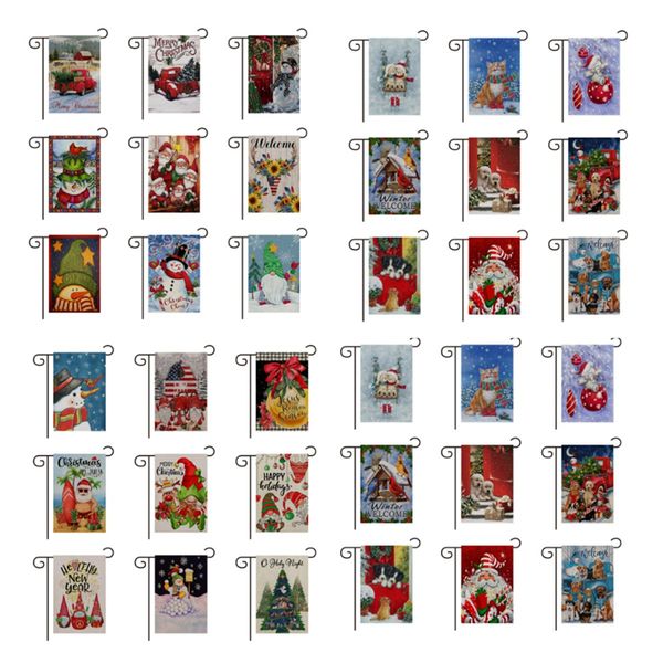 

customizable merry christmas garden flag courtyard camping flags various festivals holiday 346 styles welcome yard banner linen material by