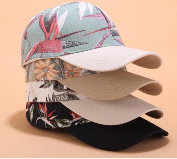 

ball caps fashion floral baseball cap for women summer snapback female outdoor sports trucker hat curved sunhat bone18849705, Blue;gray