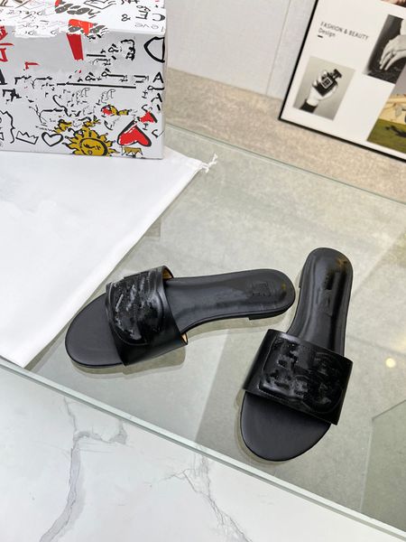 

genuine leather designer slipper men women fashion leather massage luxury mens slides home sandals shoes summer outdoor cool beach flat flip, Black